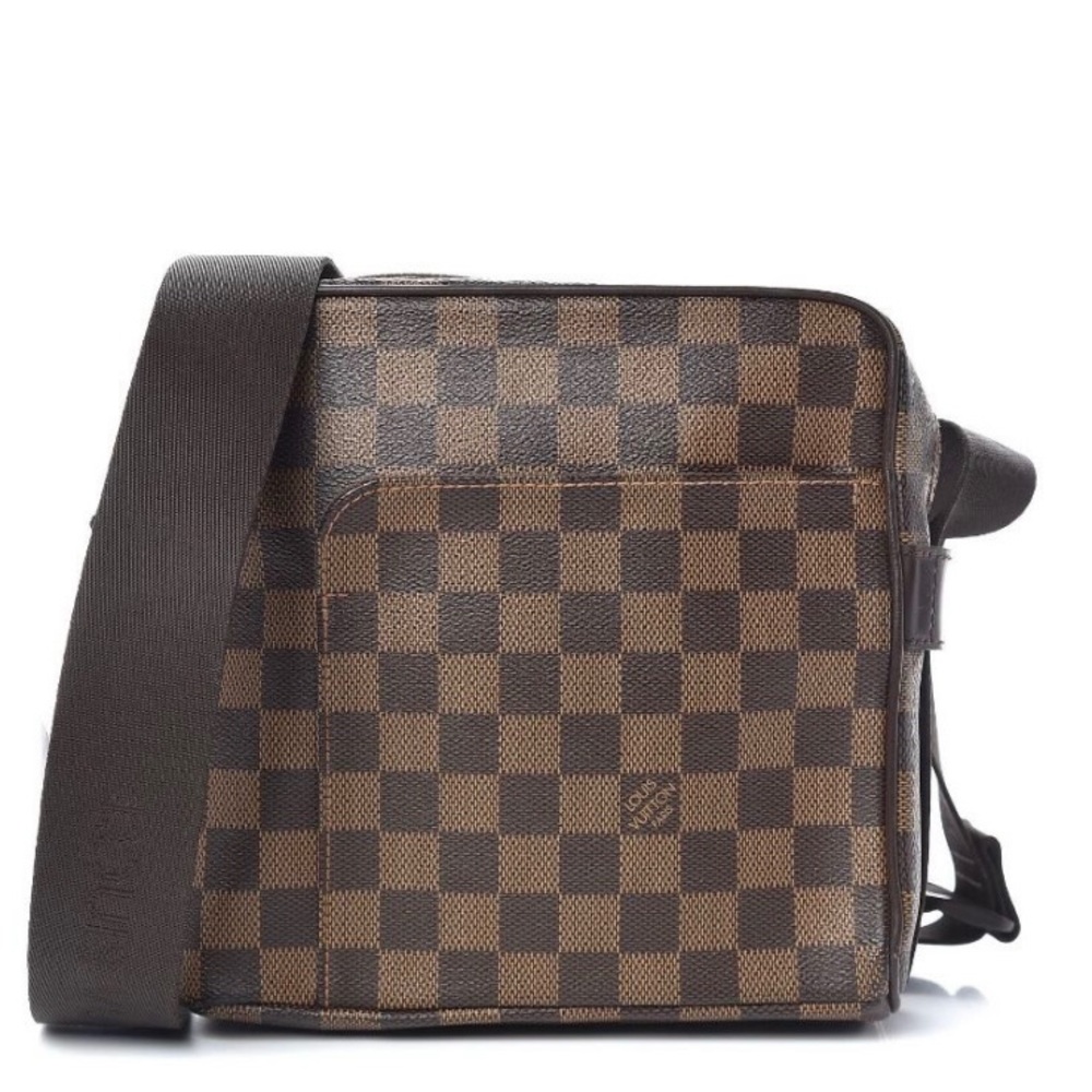 louis vuitton olav pm ebene damier canvas messenger pochette bag